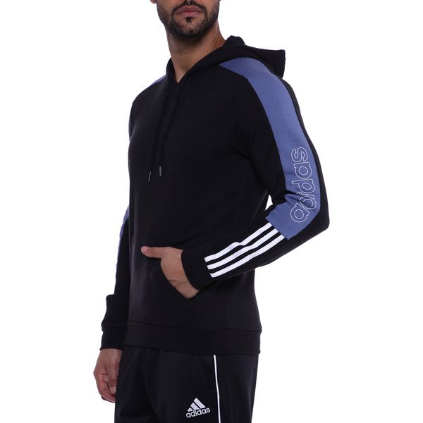 black and blue adidas moletom com capuz