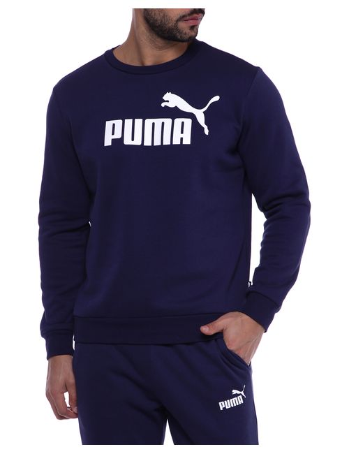 blusa puma ess logo crew sweat tr big logo