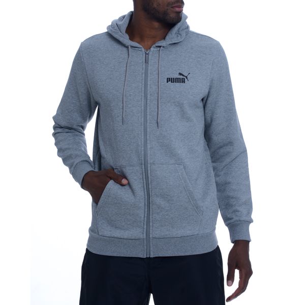 puma men's essentials full zip moletom com capuz